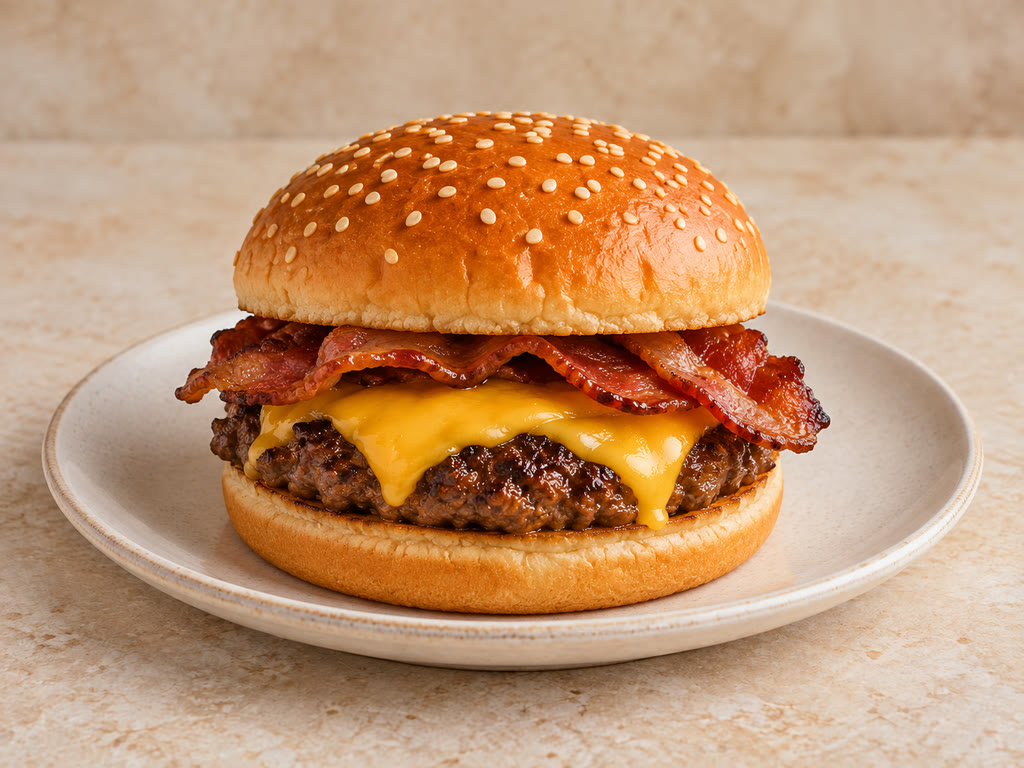 Smash burger au bacon